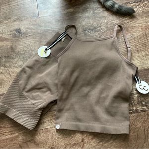 STACCI athletics Thalia contour shorts and top set